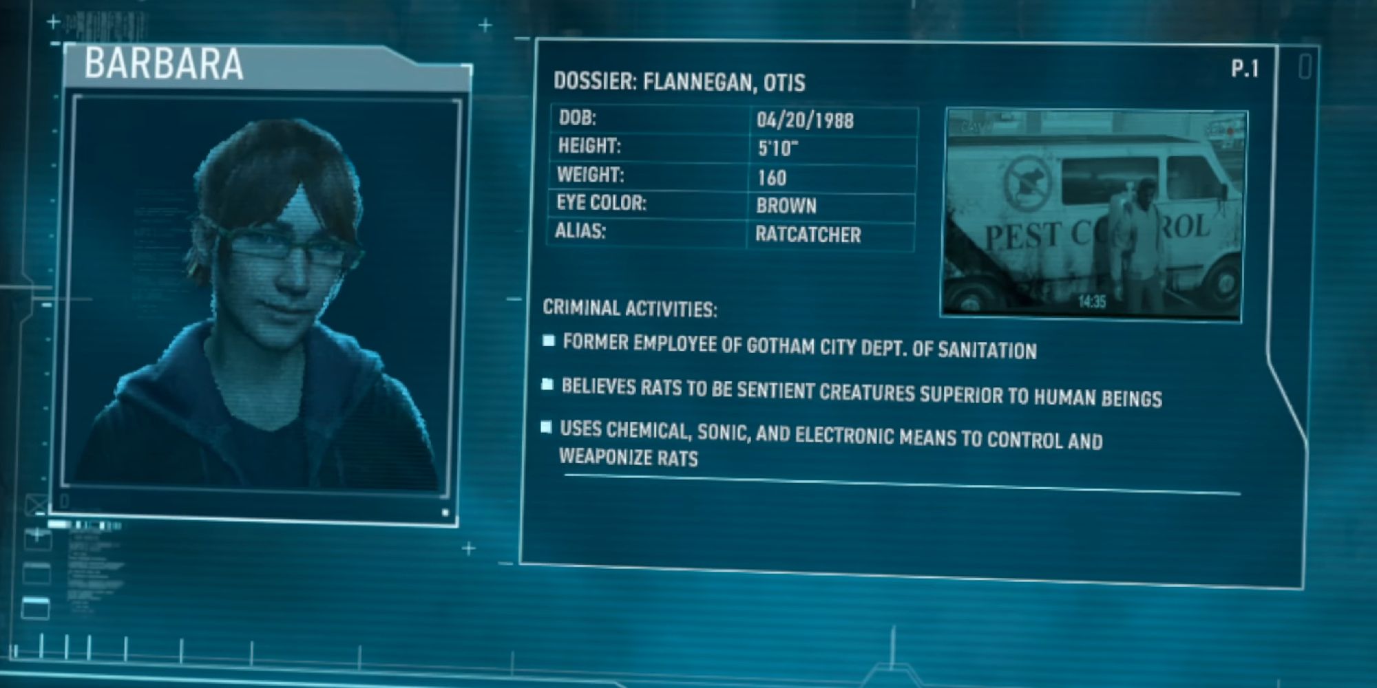 Barbara Gordon helping Batman via the Batcomputer in Batman: Arkham Shadow