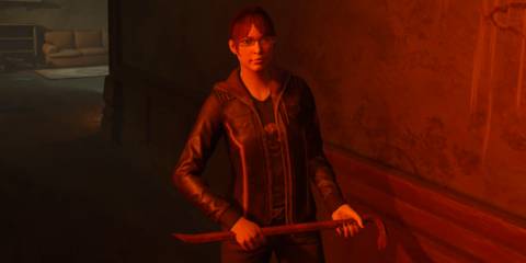 Batman encountering Barbara Gordon in Batman: Arkham Shadow