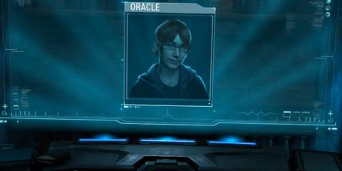 Batman talking to Oracle via the Batcomputer in Batman: Arkham Shadow