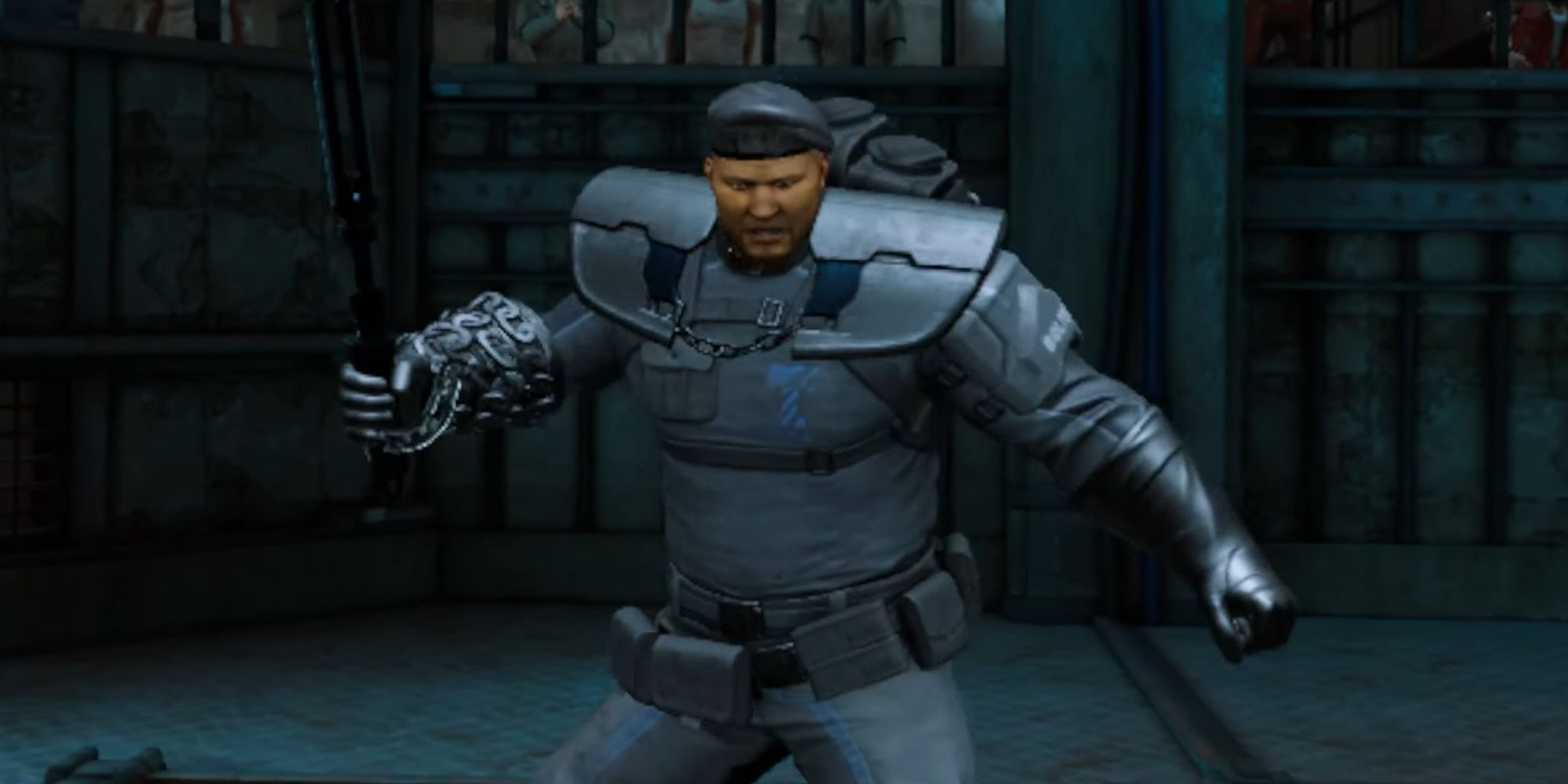 Lyle Bolton AKA Lock-Up boss fight in Batman: Arkham Shadow