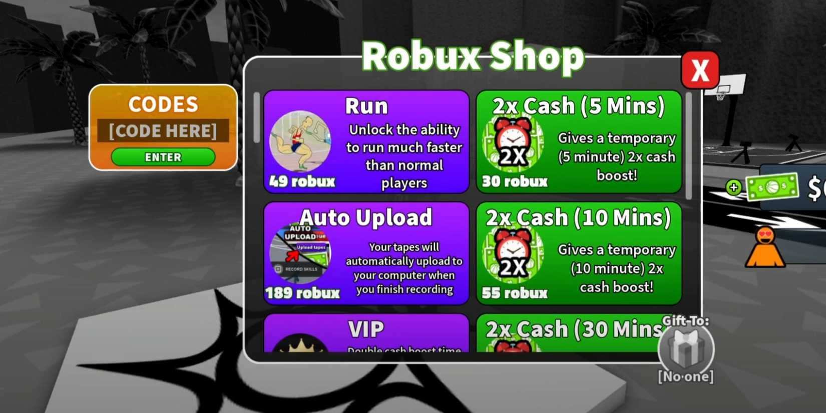 Become An NBA Star To Prove Mom Wrong the codes tab