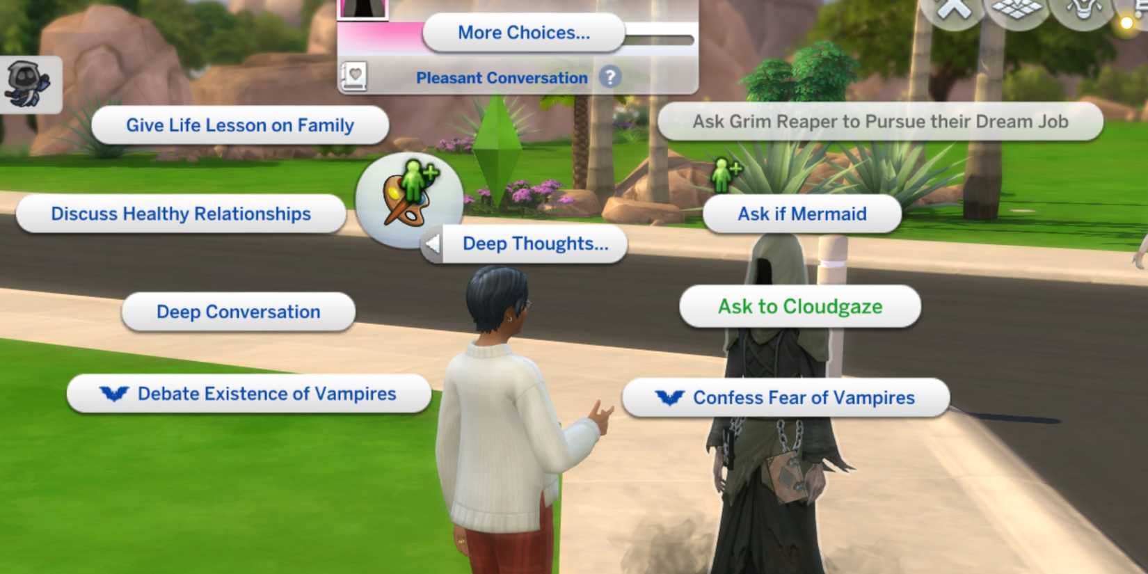 befriending grim the sims 4