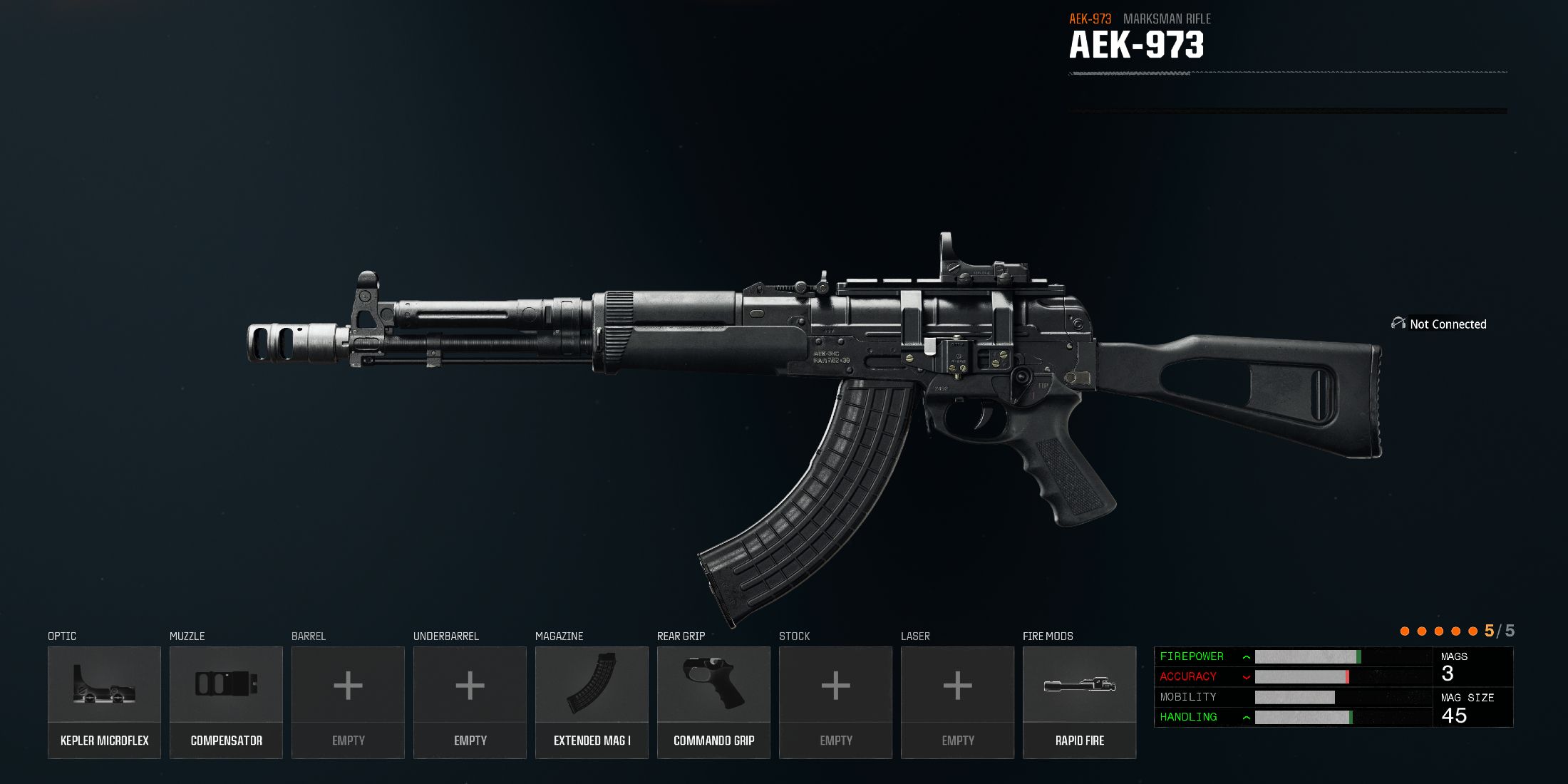 Screenshot showcasing the best AEK-973 build in Black Ops 6 