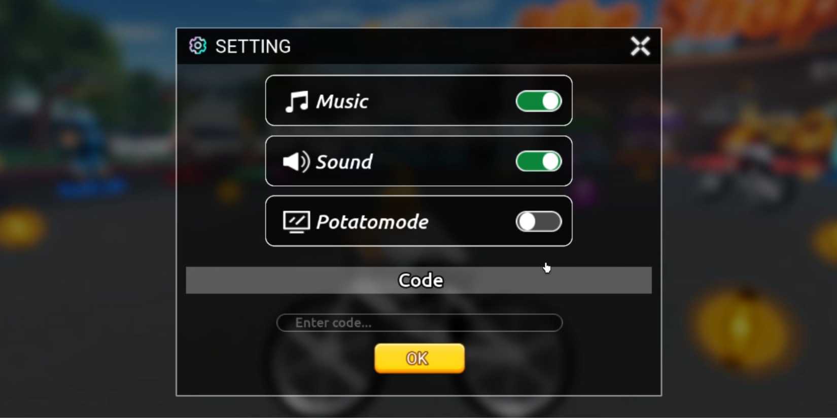 Bike League the codes tab