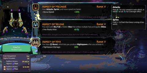 Black Coat's Aspect of Melinoe in Hades 2