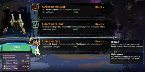 Black Coat's Aspect of Nyx in Hades 2