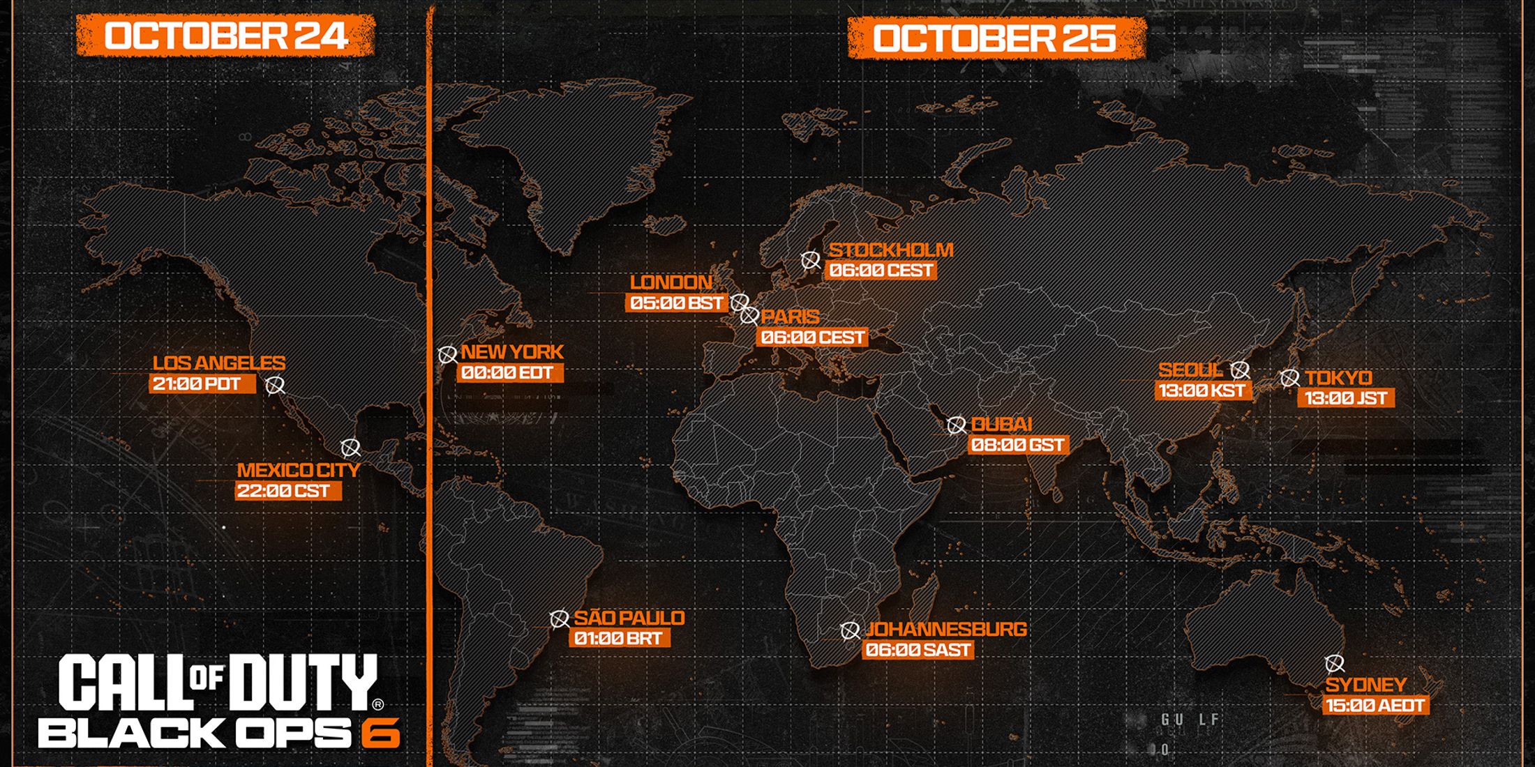 Screenshot showing Black Ops 6 PC release times 