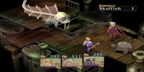 Breath of Fire 4 fighting a Skullfish