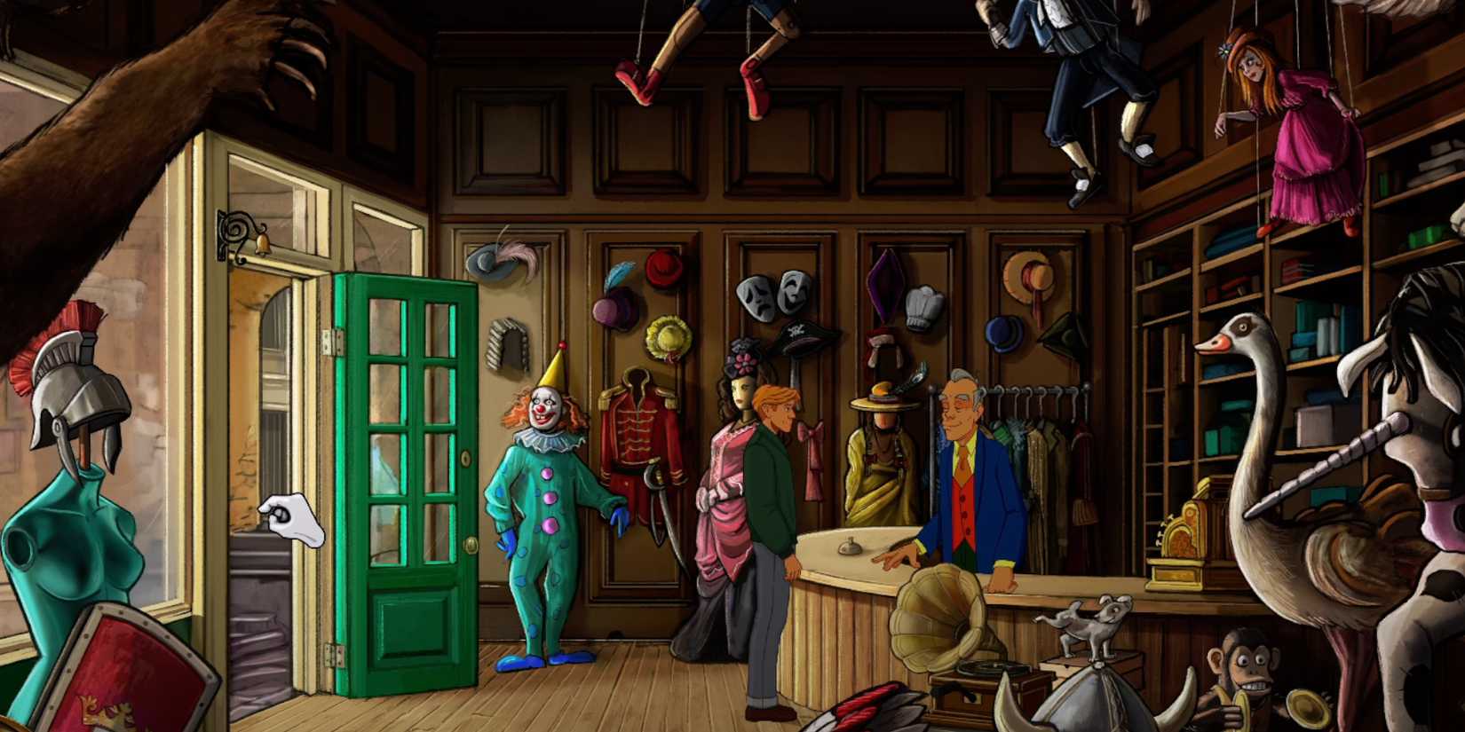 Broken Sword George obtains the hand buzzer