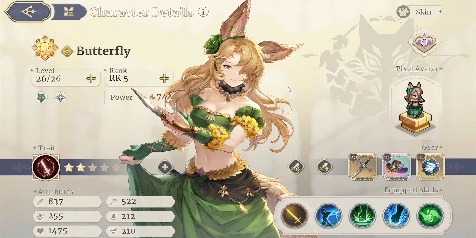 Butterfly character description