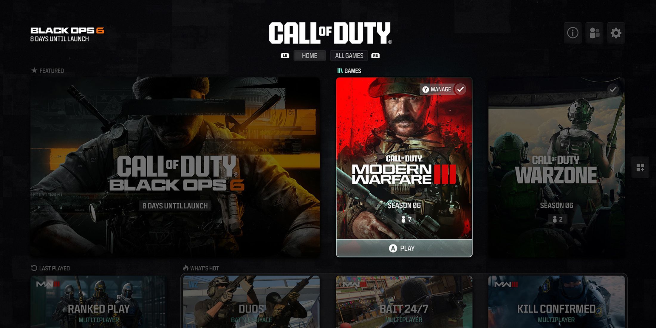 call of duty app ui