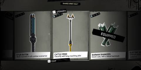 Cattle Prod in REDACTED weapons menu