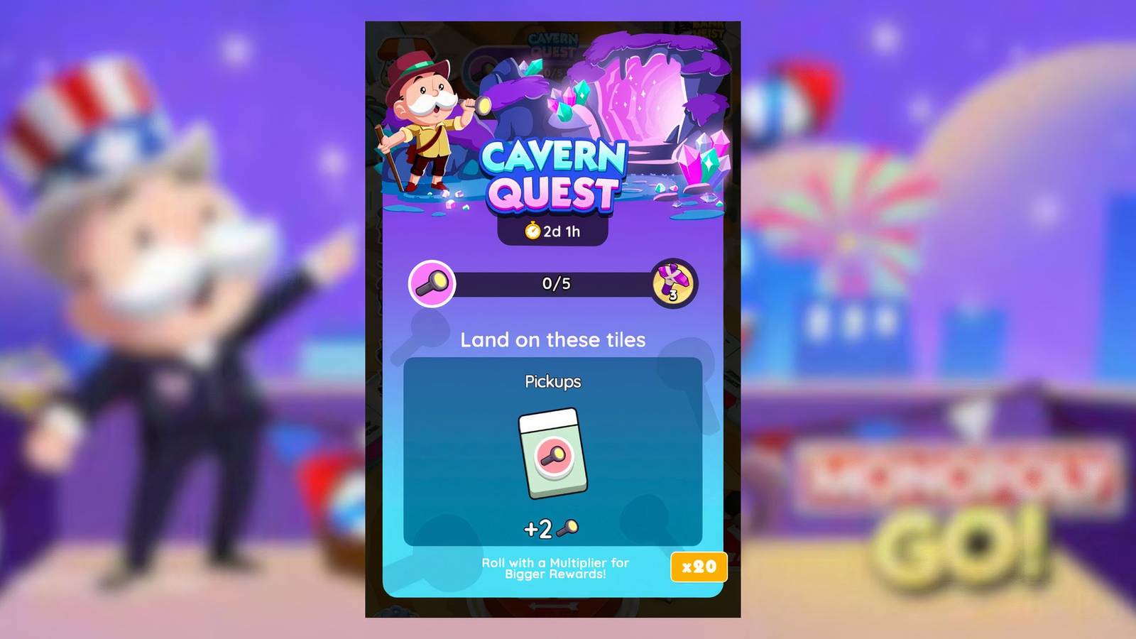 cavern quest monopoly go