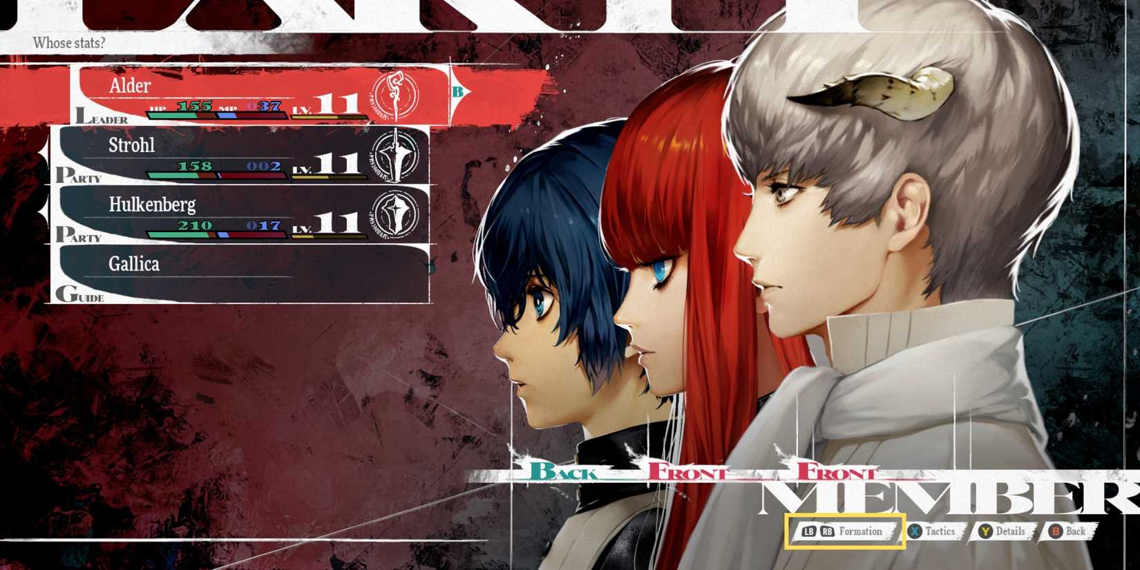 changing formation in metaphor refantazio