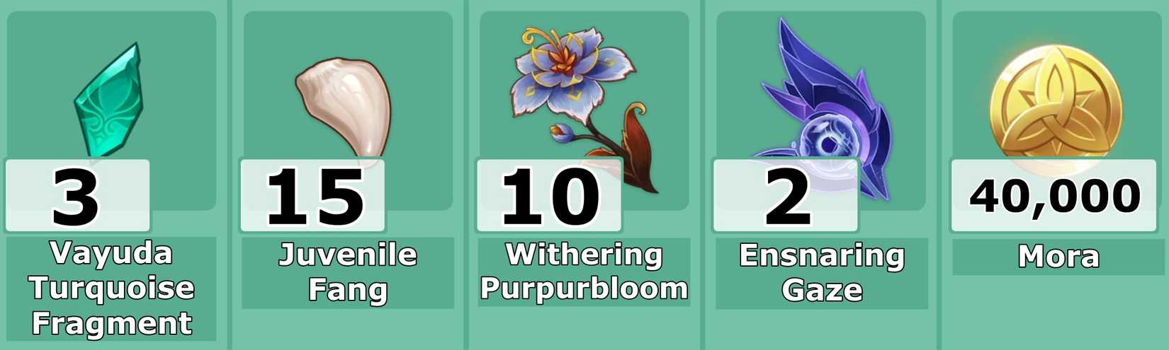 Chasca Level 40 Ascension Mats - Genshin Impact