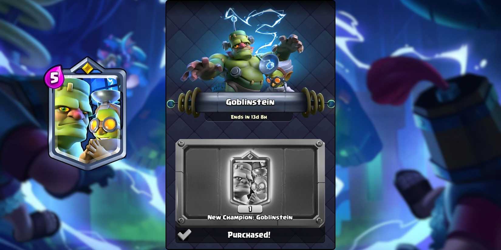 clash-royale-goblinstein-champion-unlock-free