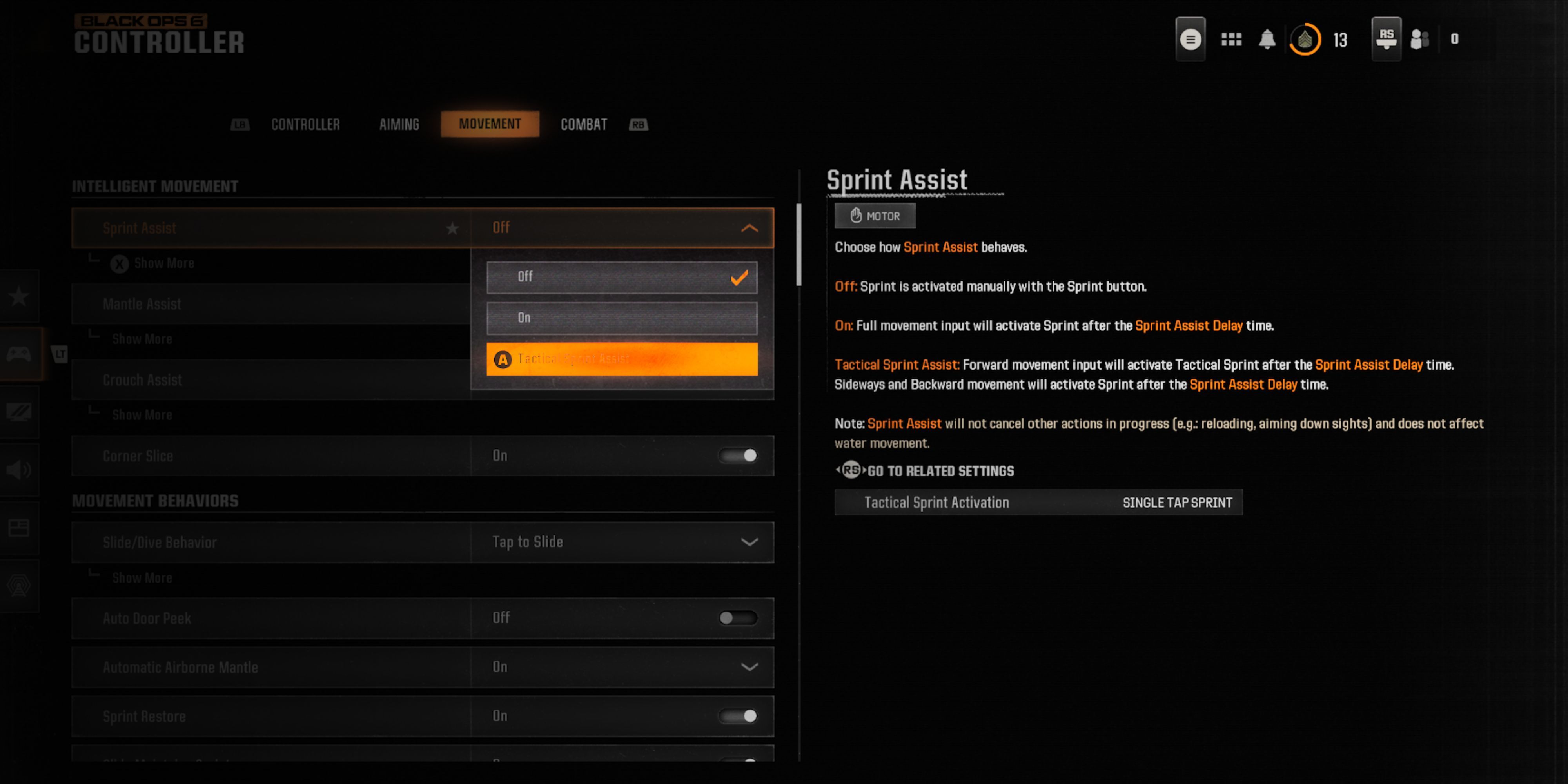How to Turn On Auto Sprint in Call of Duty: Black Ops 6