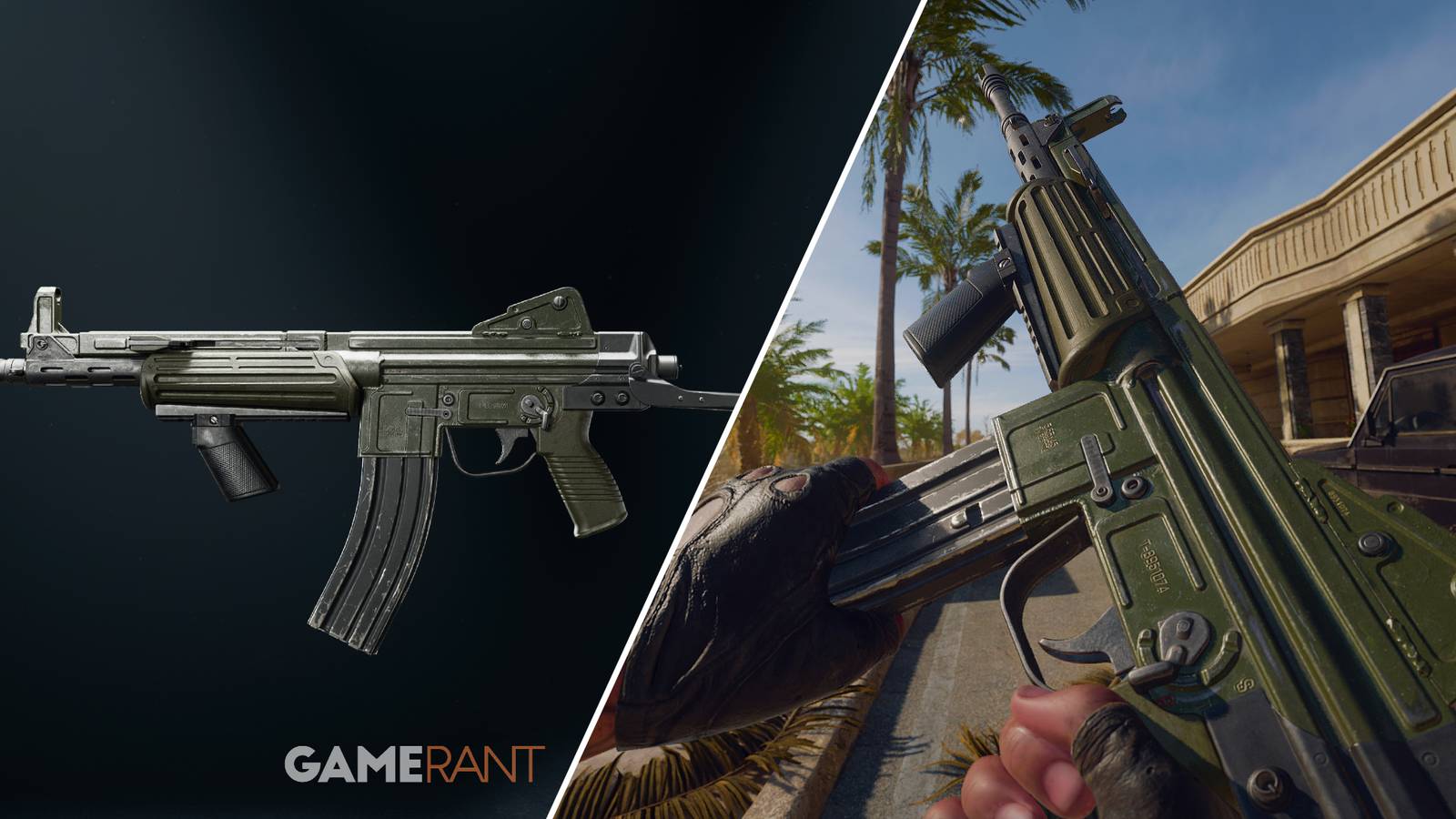 Split-image showcasing the Model L in Black Ops 6