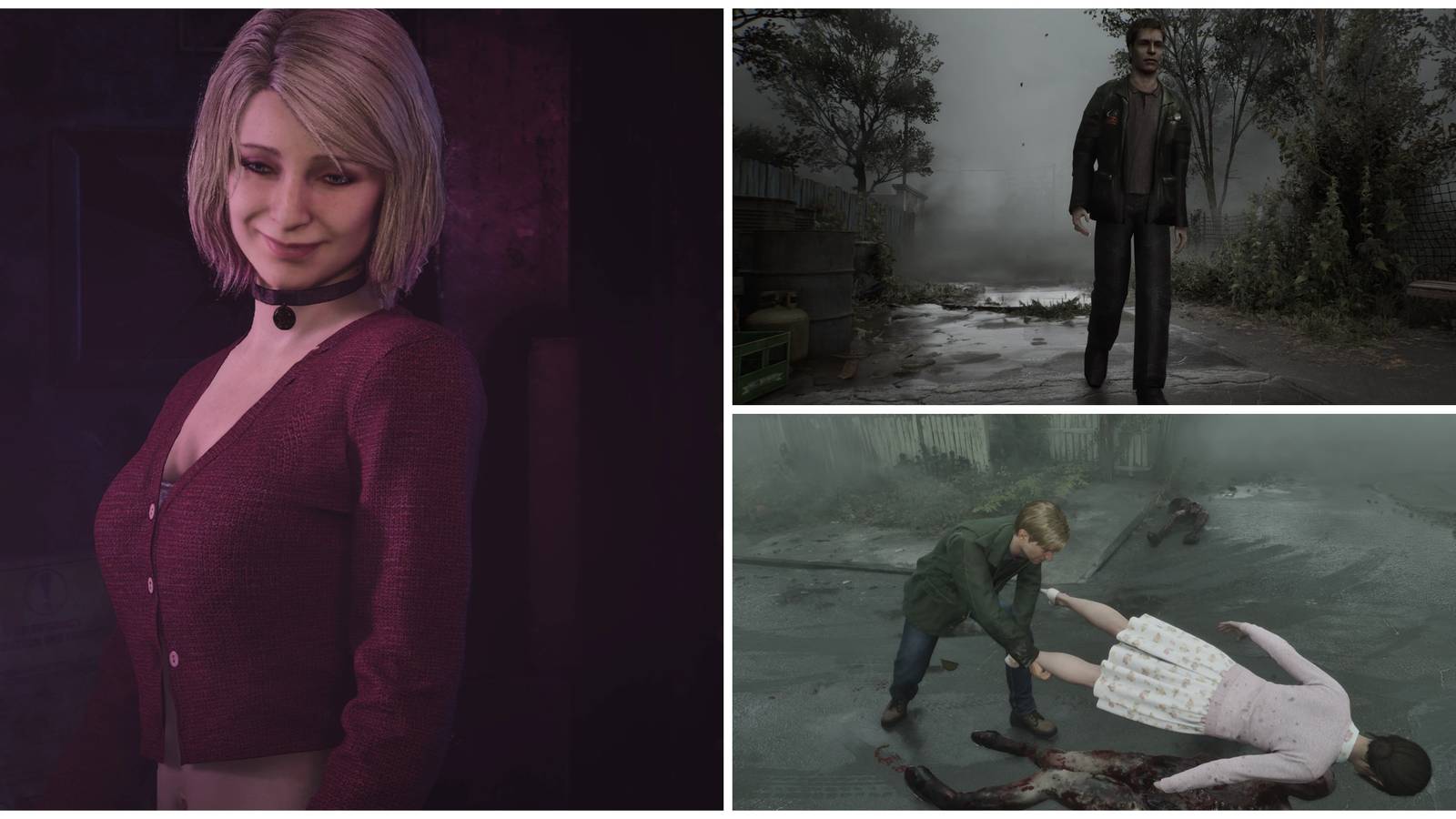 collage of mods for silent hill 2 remake