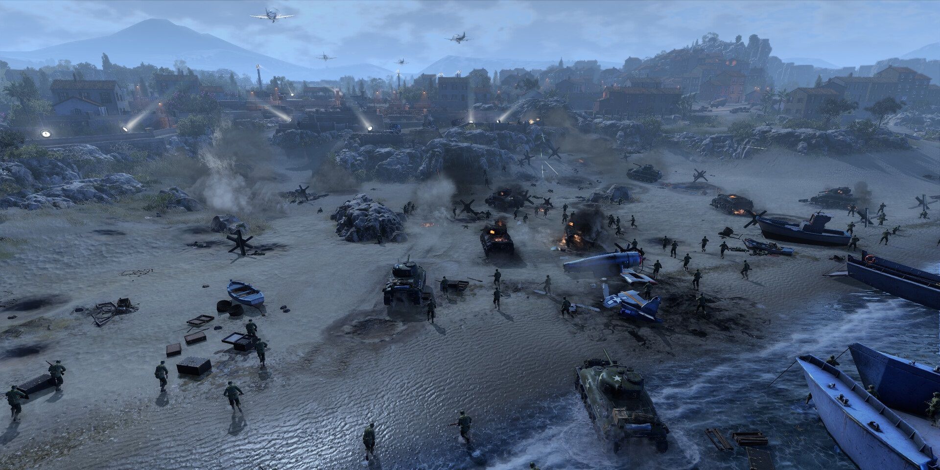 beach battle in Company of Heroes 3