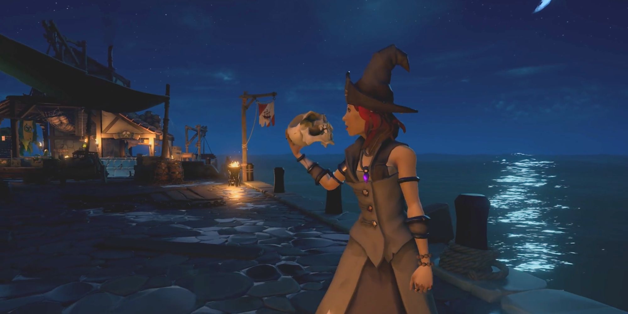 Coral Coven clothing bundle in Sea of Thieves with Skull Crusher emote