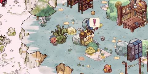 player character and Jeremy the bear near the coast cliffs