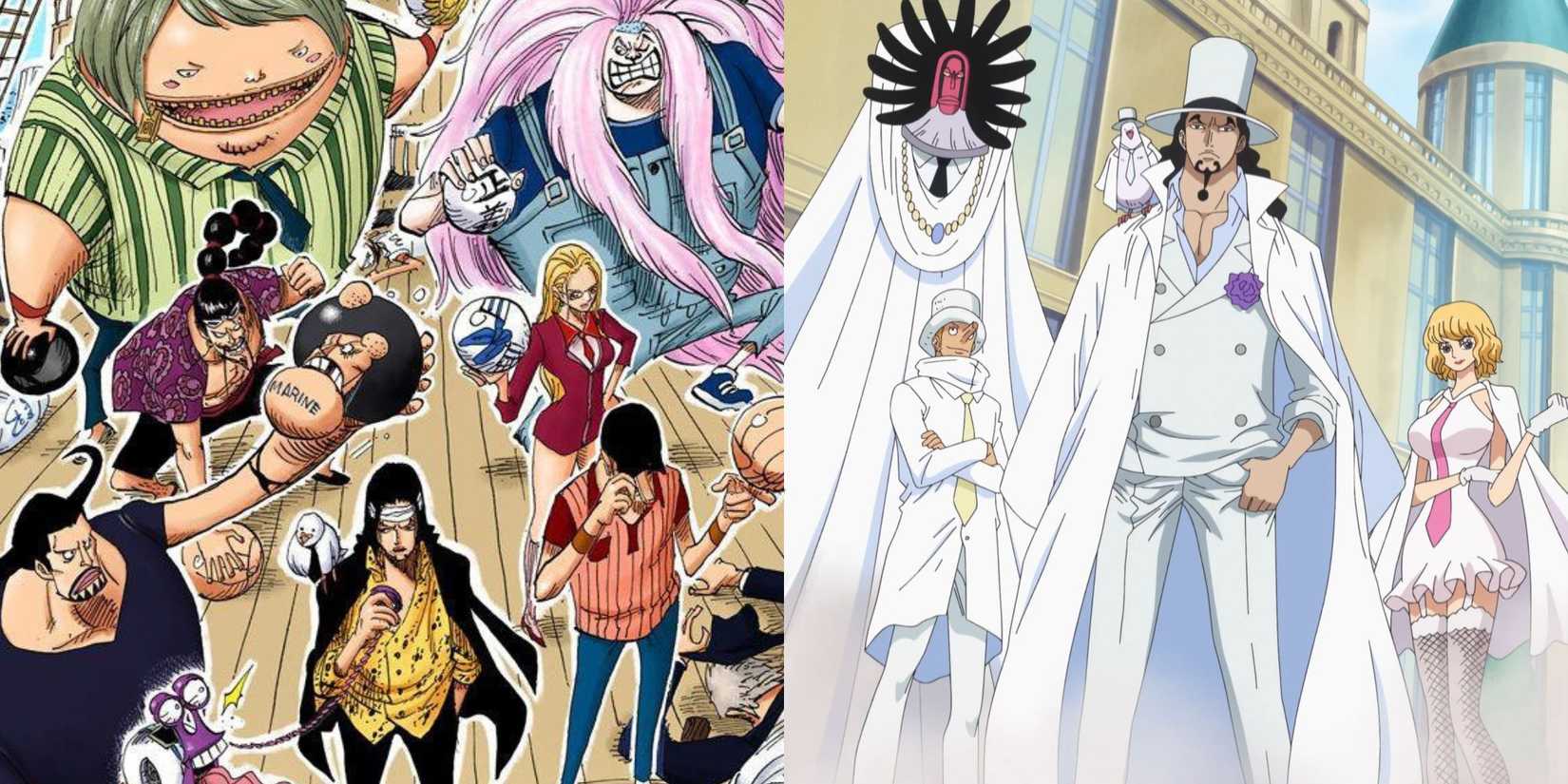 CP9 defeats Very Good in the manga and CP0 in the Levely in the anime.