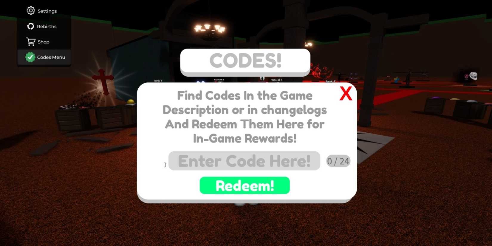 Roblox: Crucifix Test Codes