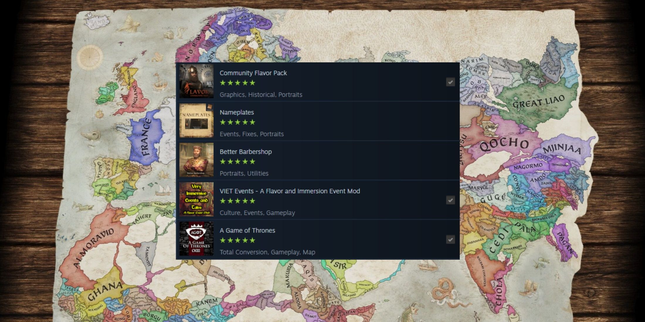 Crusader Kings 3 Steam Workshop Mods