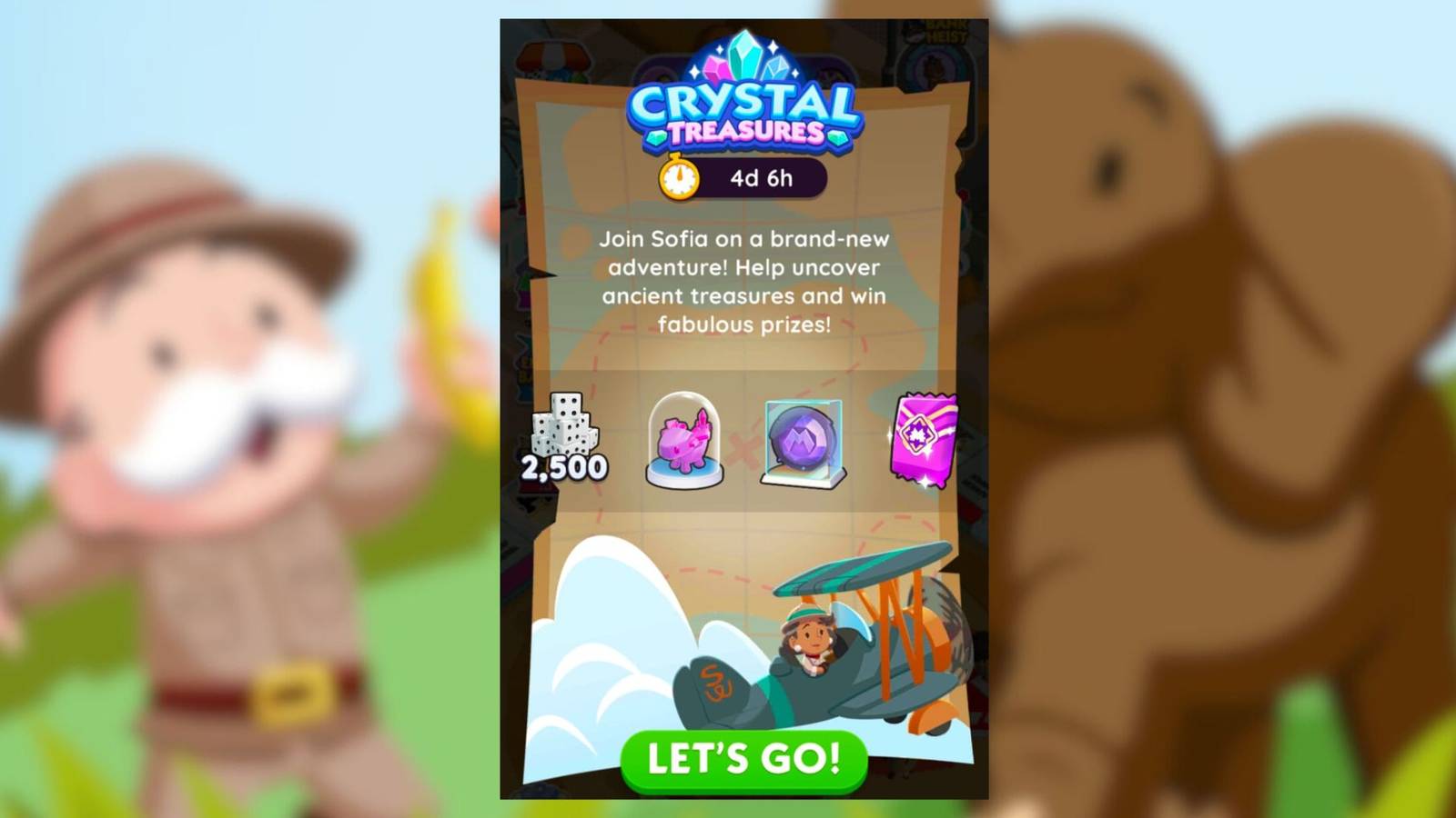 crystal treasures monopoly go