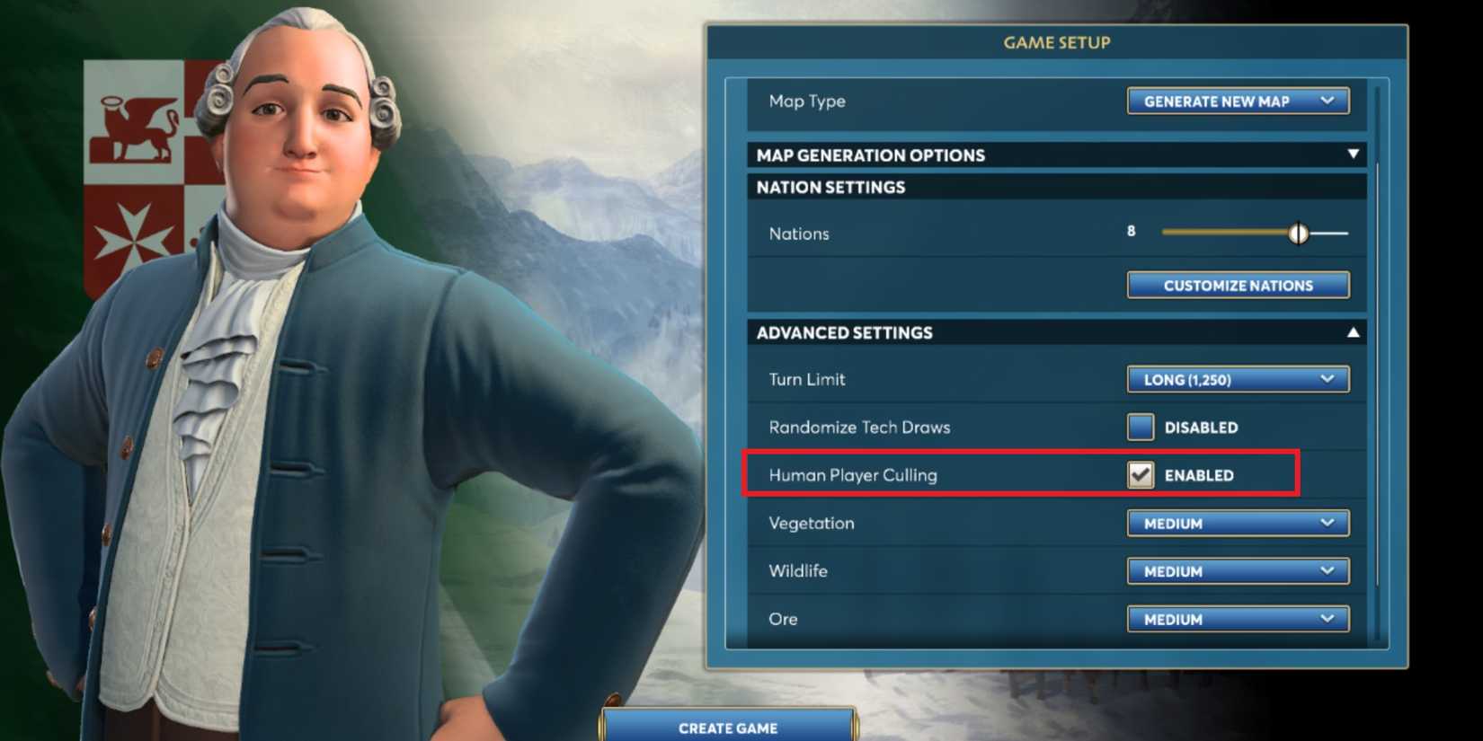 culling options ara history untold