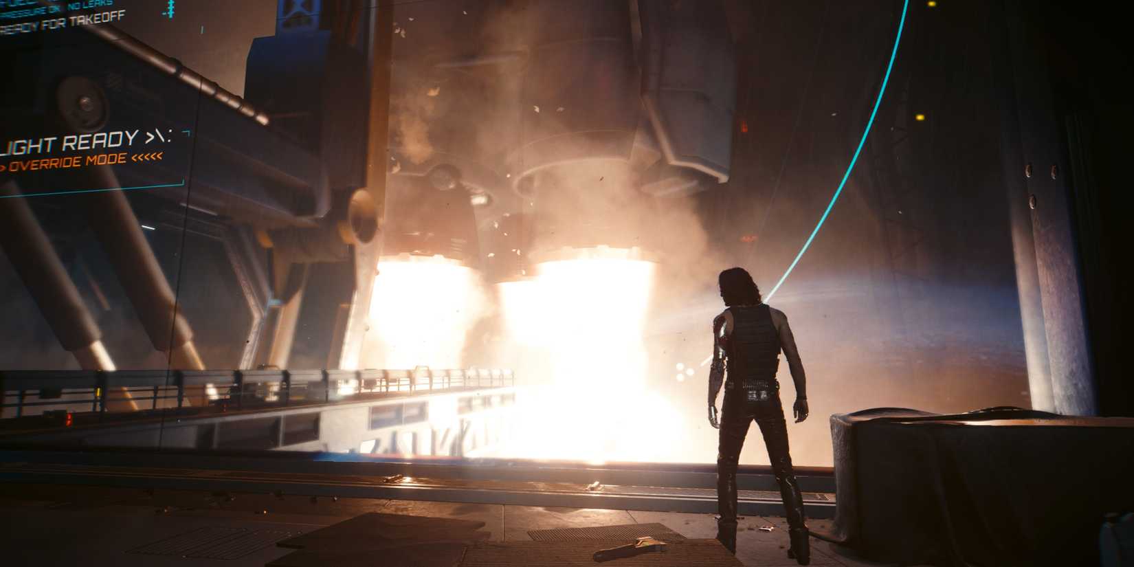 johnny watches songbird's rocket fly off