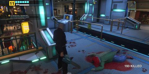 Dead Rising Deluxe Remaster Frank Holding Small Chainsaw