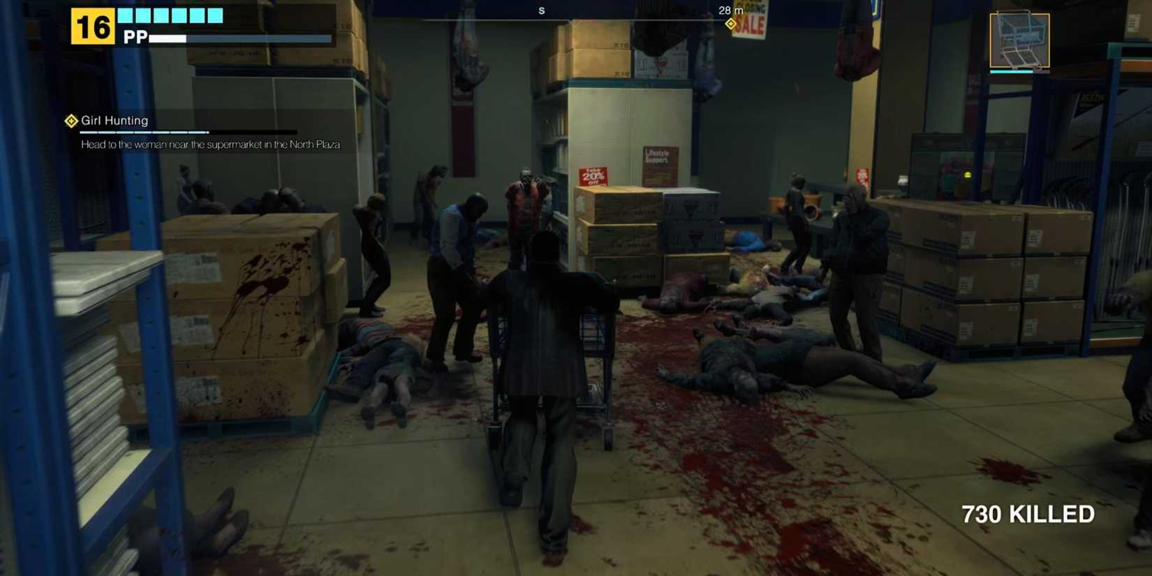 Dead Rising Deluxe Remaster Frank Pushing Shopping Trolley