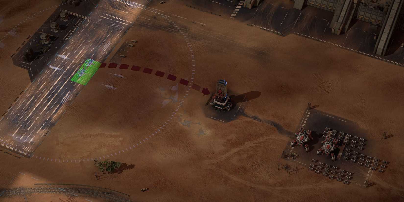 Deploying two Pheonix in Flank in Mechabellum