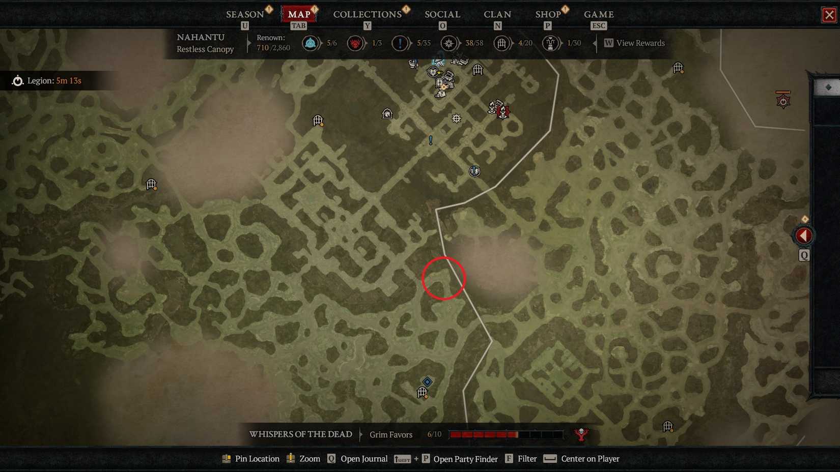 Banshe's location in D4 Keening Spirit quest