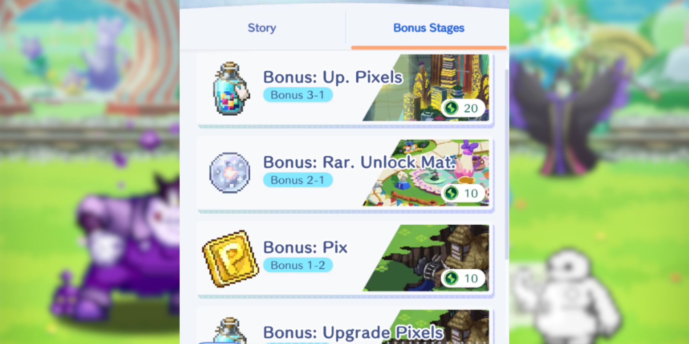 Bonus Stages in Disney Pixel RPG