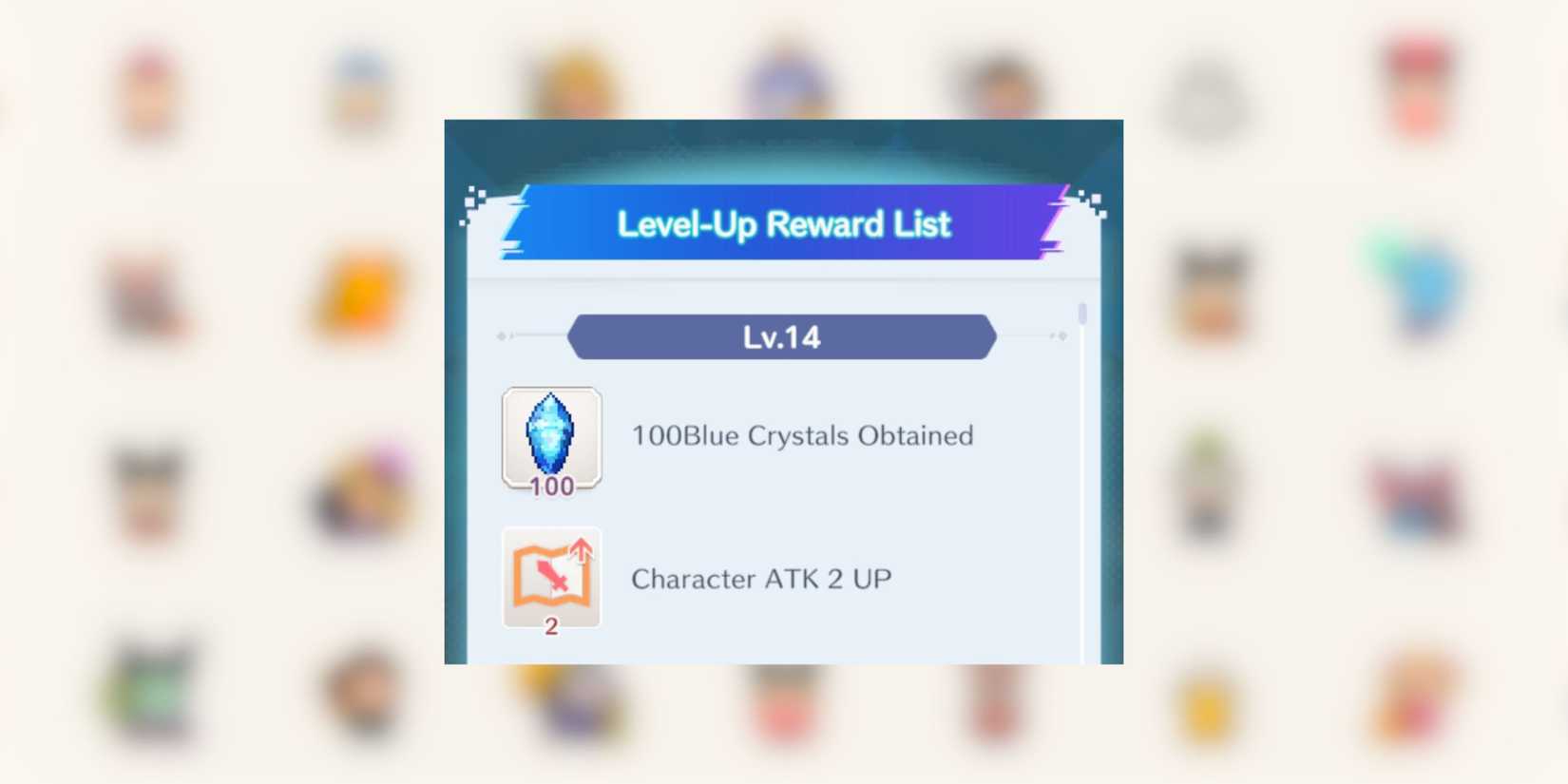 index level rewards in disney pixel rpg.