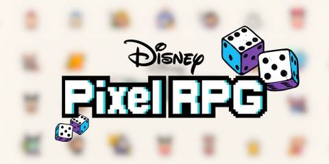 disney pixel rpg logo and dice.