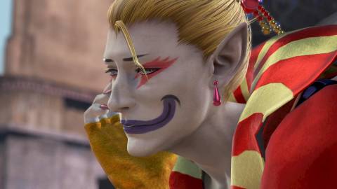 Kefka from a cutscene in Dissidia FF NT