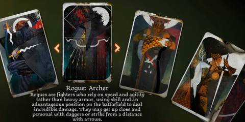 Class selection screen in Dragon Age: Inquisition