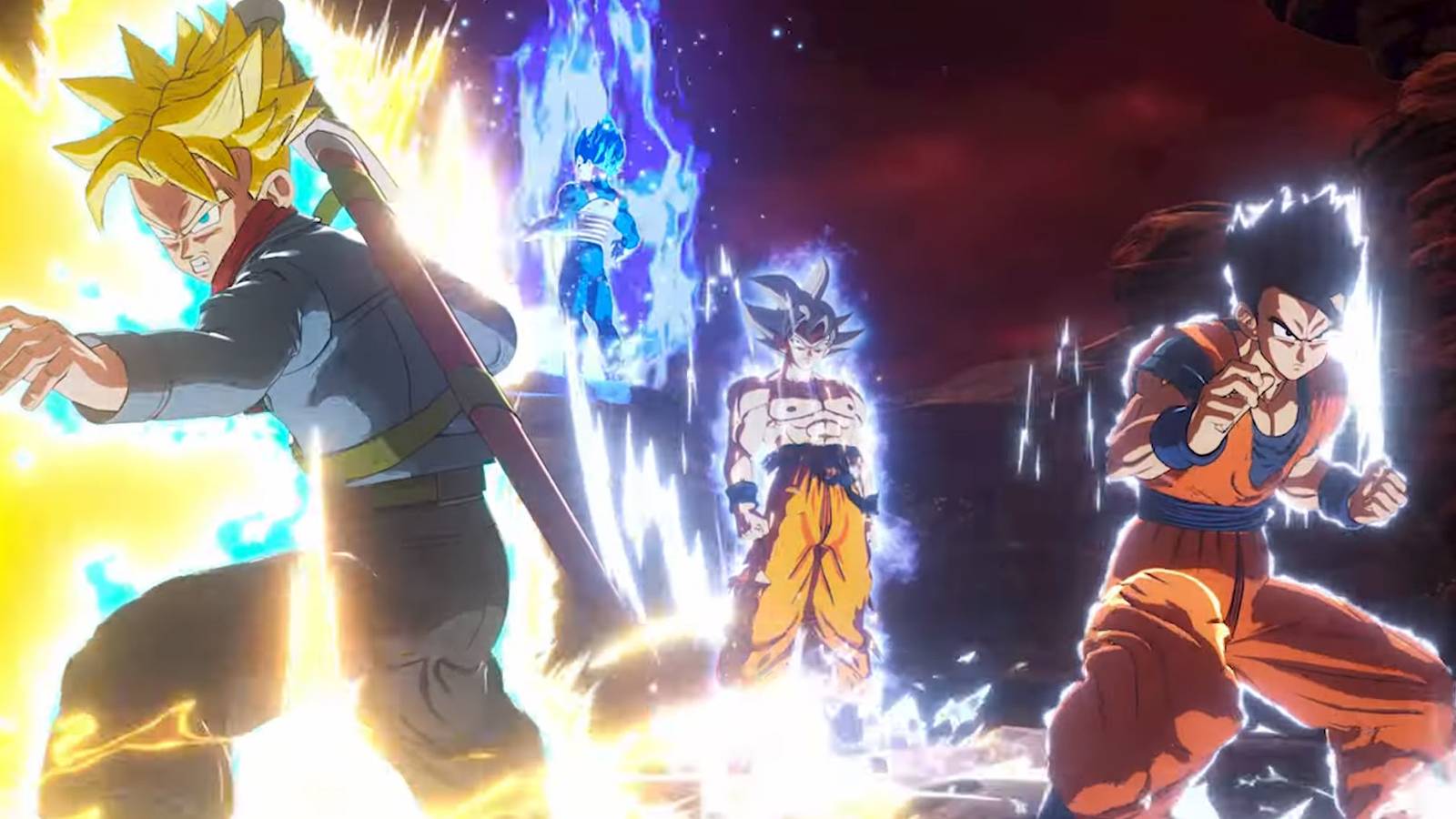 Dragon Ball Sparking Zero Trunks Gohan Goku Vegeta Getting Ready to fight