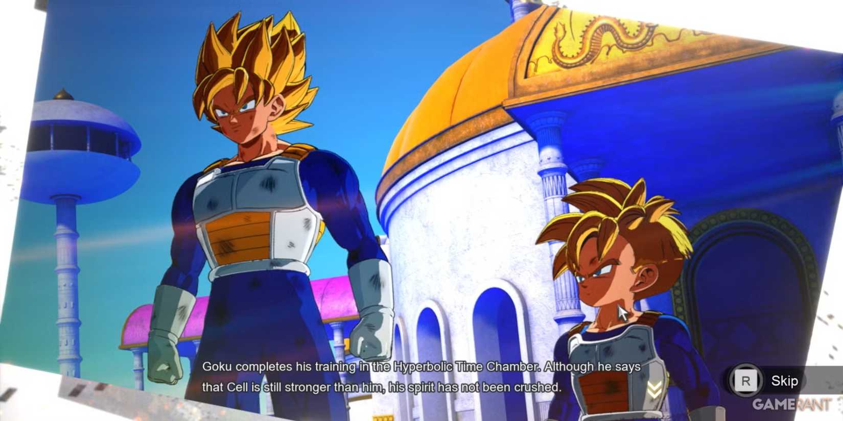 Dragon Ball: Sparking! Zero Goku and Gohan in Saiyan Armour from Gamerant Review