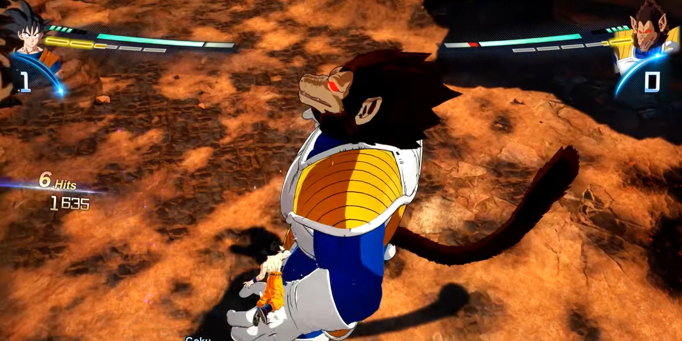 Dragon Ball Sparking Zero goku vs great ape vegeta