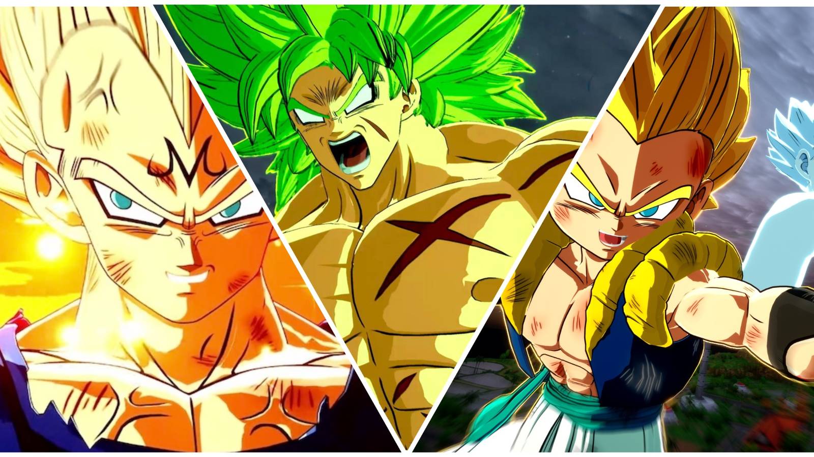 Dragon Ball Sparking Zero, Majin Vegeta, Z Broly, Gotenks Super Saiyan