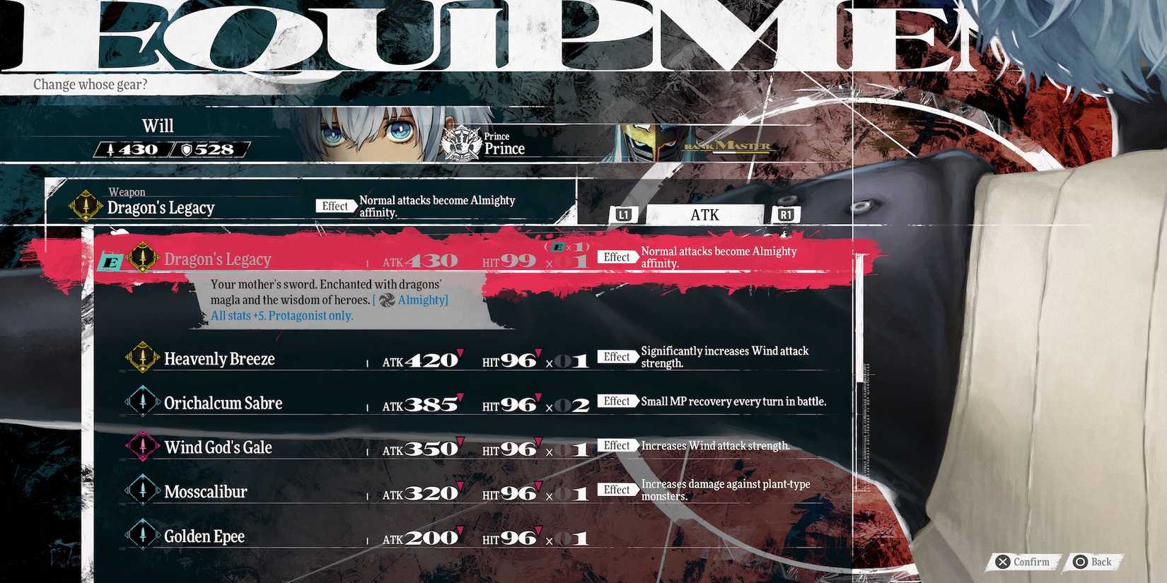 Dragon’s Legacy weapon in Metaphor ReFantazio