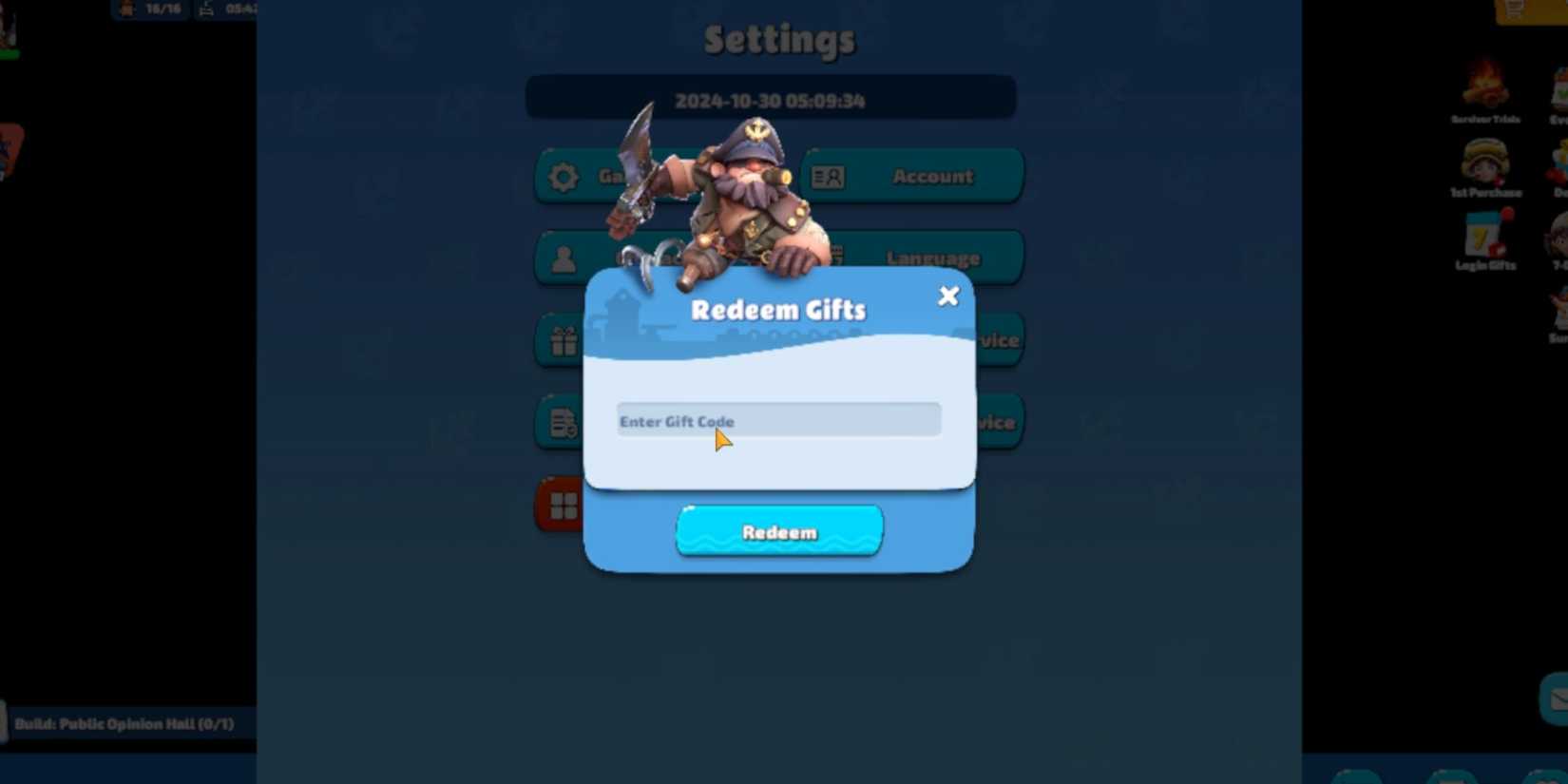 Drowned Earth the codes tab