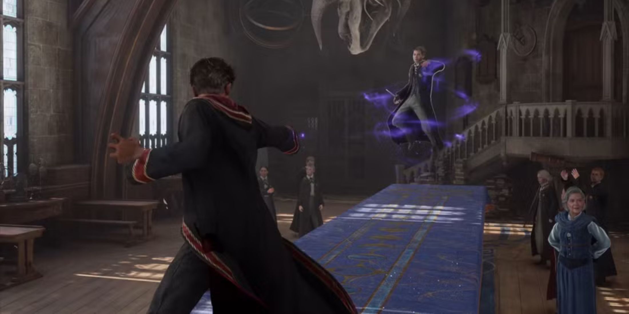 Casting a spell in Hogwarts Legacy