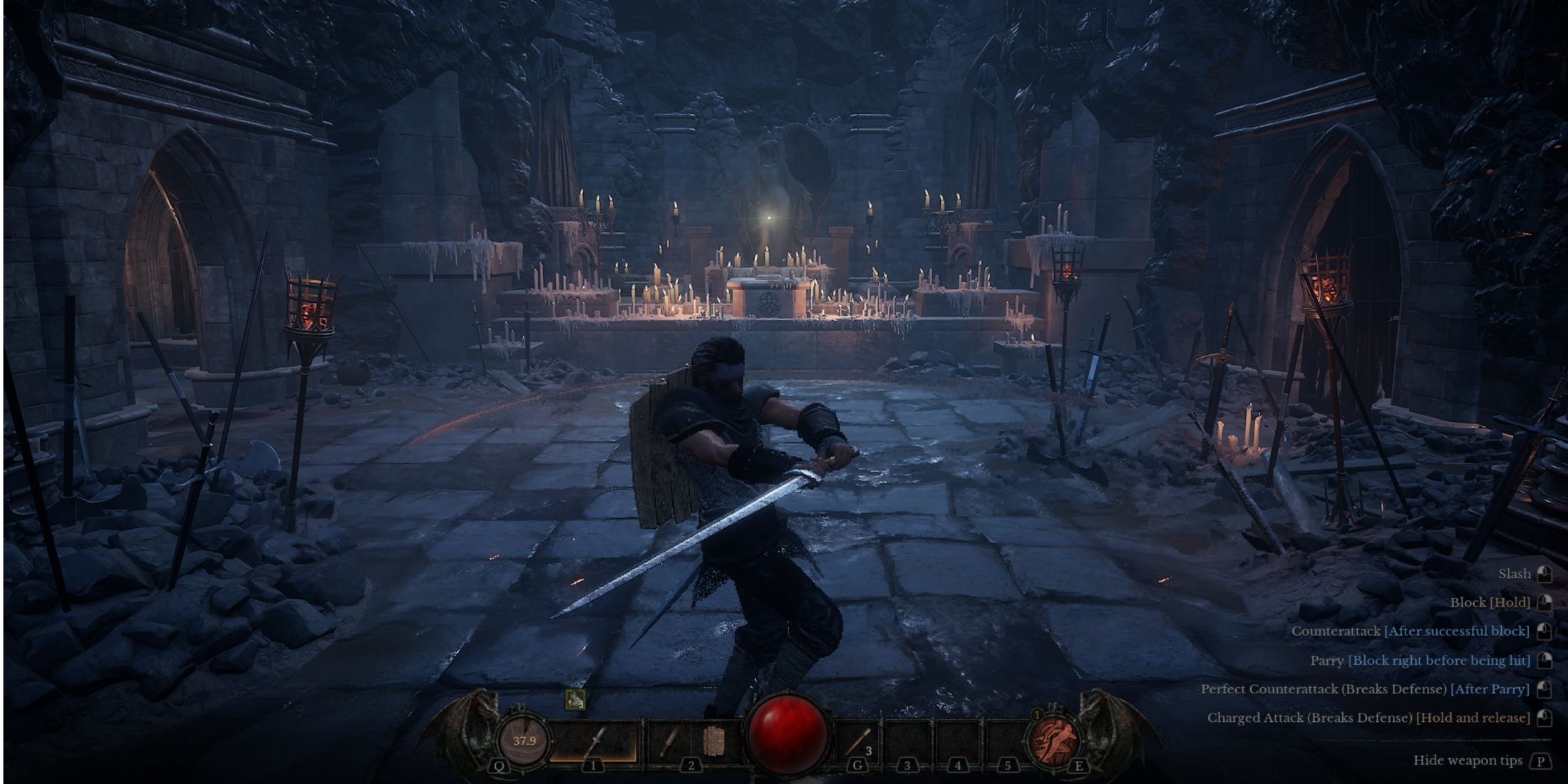 Dungeonborne two-handed longsword