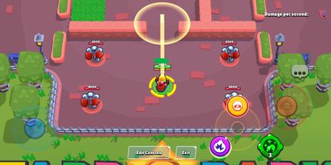 Dyanmike aiming his super in Brawl Stars